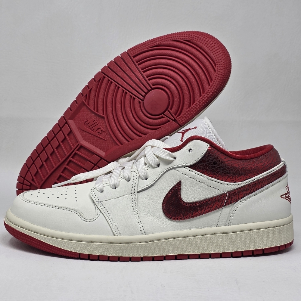 Nike Air Jordan 1 Low SE Ruby Sneakers Womens Size 10.5 Sail Red HJ9338-106 New